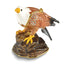 Luxury Giftware by Jere Bejeweled EXCALIBUR Bald Eagle on Rock Trinket Box with Matching 18 inch Necklace