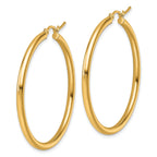 14k Polished 2.5mm Lightweight Tube Hoop Earrings