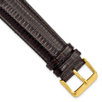 Teju Lizard Grain Leather Watch Band in Brown, 19mm
