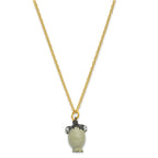 Luxury Giftware by Jere Pewter Bejeweled Crystals Gold-tone Enameled EGGBERT Turtle Hatchling Trinket Box with Matching 18 Inch Necklace