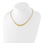 14K Polished Graduated Fancy Link Necklace