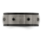 Black Spinel Grooved Wedding Band in Titanium, 9mm
