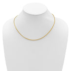 14K 2.1mm D/C Open Franco 1in+1in Adjustable Chain