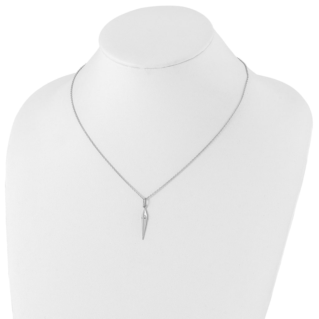White Ice Sterling Silver Rhodium-plated 18 Inch Diamond Necklace with 2 Inch Extender
