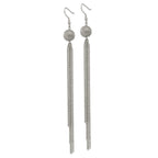 Stainless Steel Polished & Laser Design Drop Dangle Earrings for Women