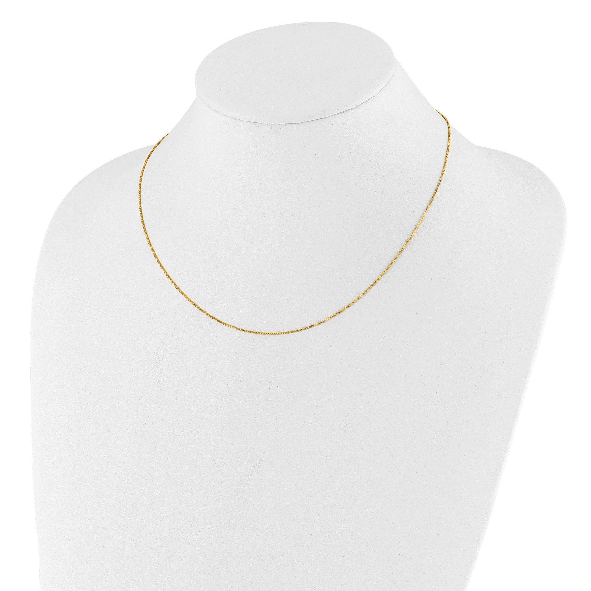 0.8mm 10K Yellow Gold Baby Spiga Chain