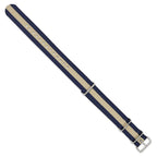 Military Ballistic Watch Band in Navy & Sand Nylon, 20mm