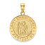 14K Polished / Satin Saint Christopher Medal Charm