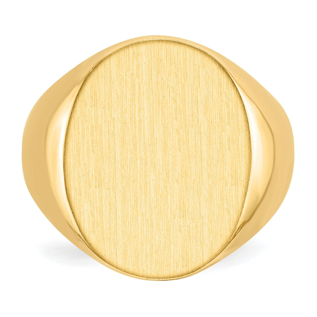 10k 15.5x19.0mm Closed Back Mens Signet Ring