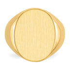 10k 15.5x19.0mm Closed Back Mens Signet Ring