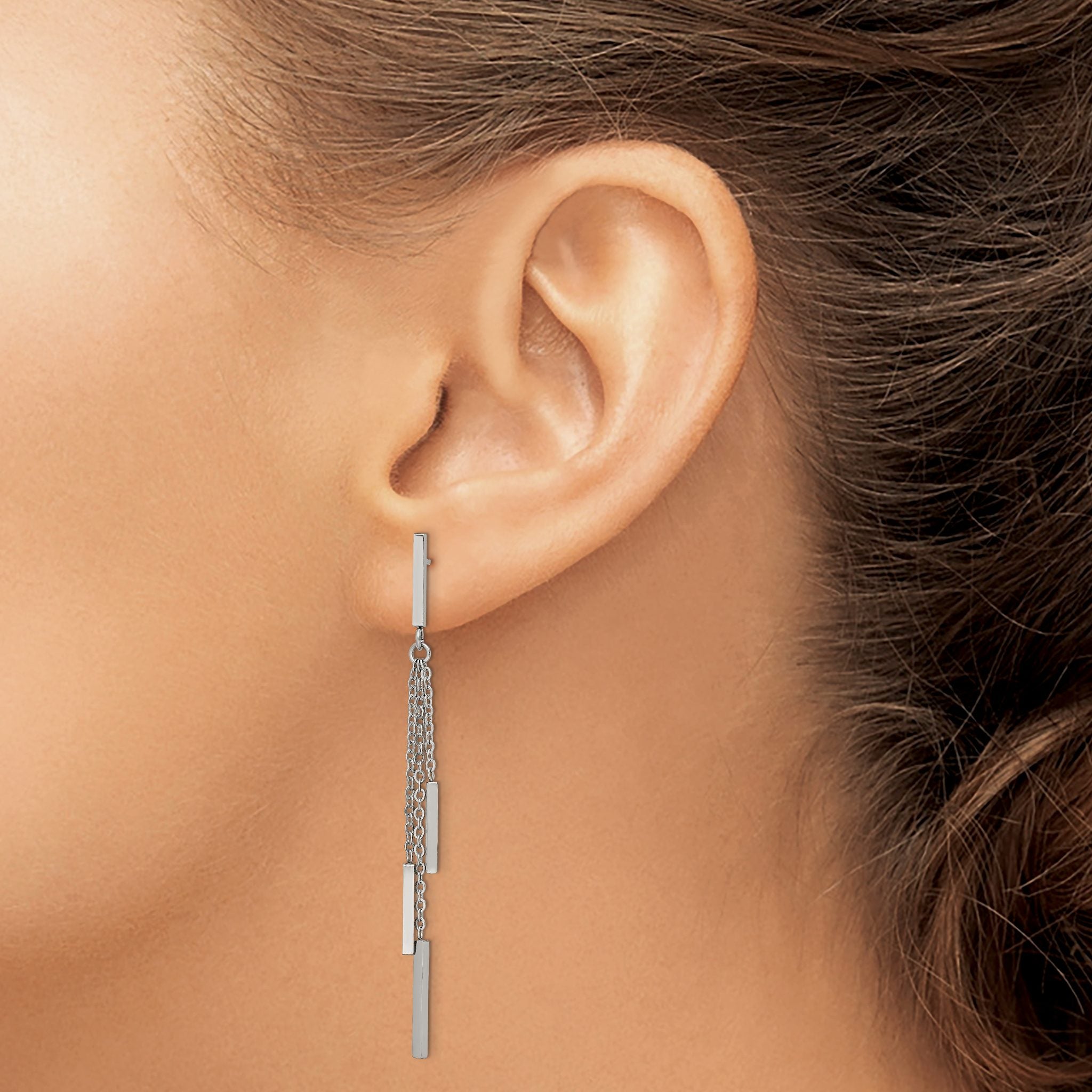 Stainless Steel Polished Drop Dangle Earrings for Women