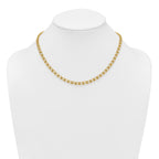 14K Polished and Textured 5.0mm Fancy Knot Link 7.5 Inch Bracelet