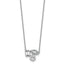 14k White Gold 1 carat Lab Grown Diamond VS+ F+ Complete 18 inch Three Stone Fashion Necklace