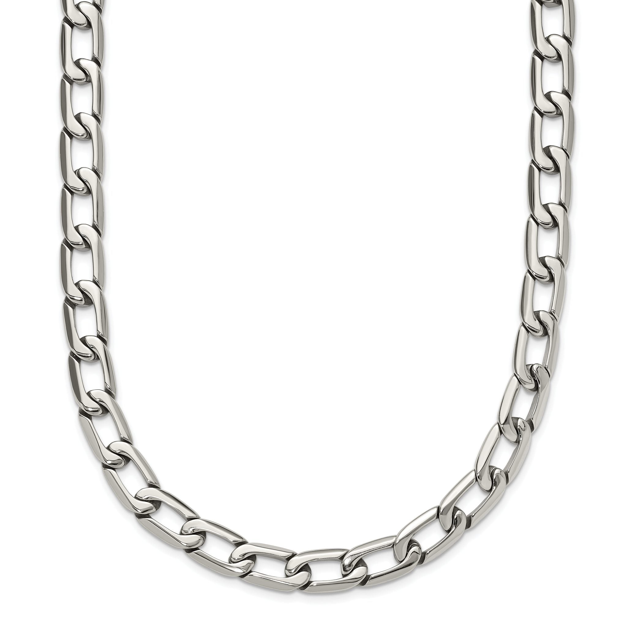 Chisel Men's Polished Stainless Steel Curb Necklace Gift Ready 24 Inch Main image
