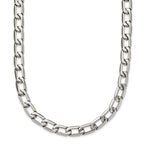 Chisel Men's Polished Stainless Steel Curb Necklace Gift Ready 24 Inch