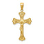 14K Gold Crucifix Pendant with Polished Finish and Solid Design