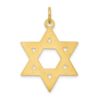 24k Gold-Plated Sterling Silver Star of David Pendant with Polished Finish