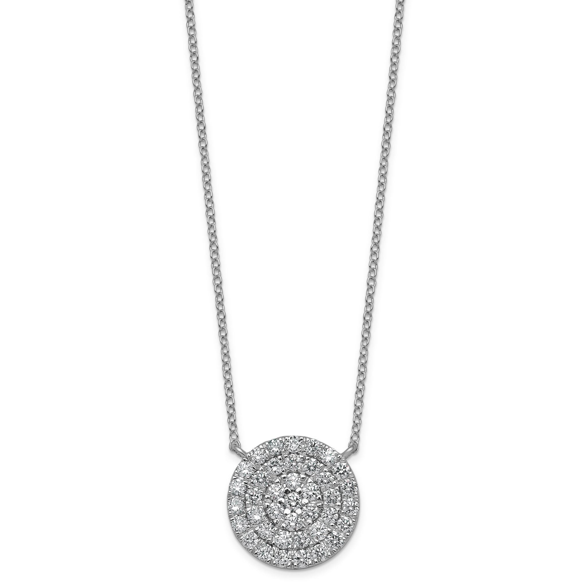 14kw 1 ctw Lab Grown Diamond VS+ F+ Heart Cluster Necklace Main image
