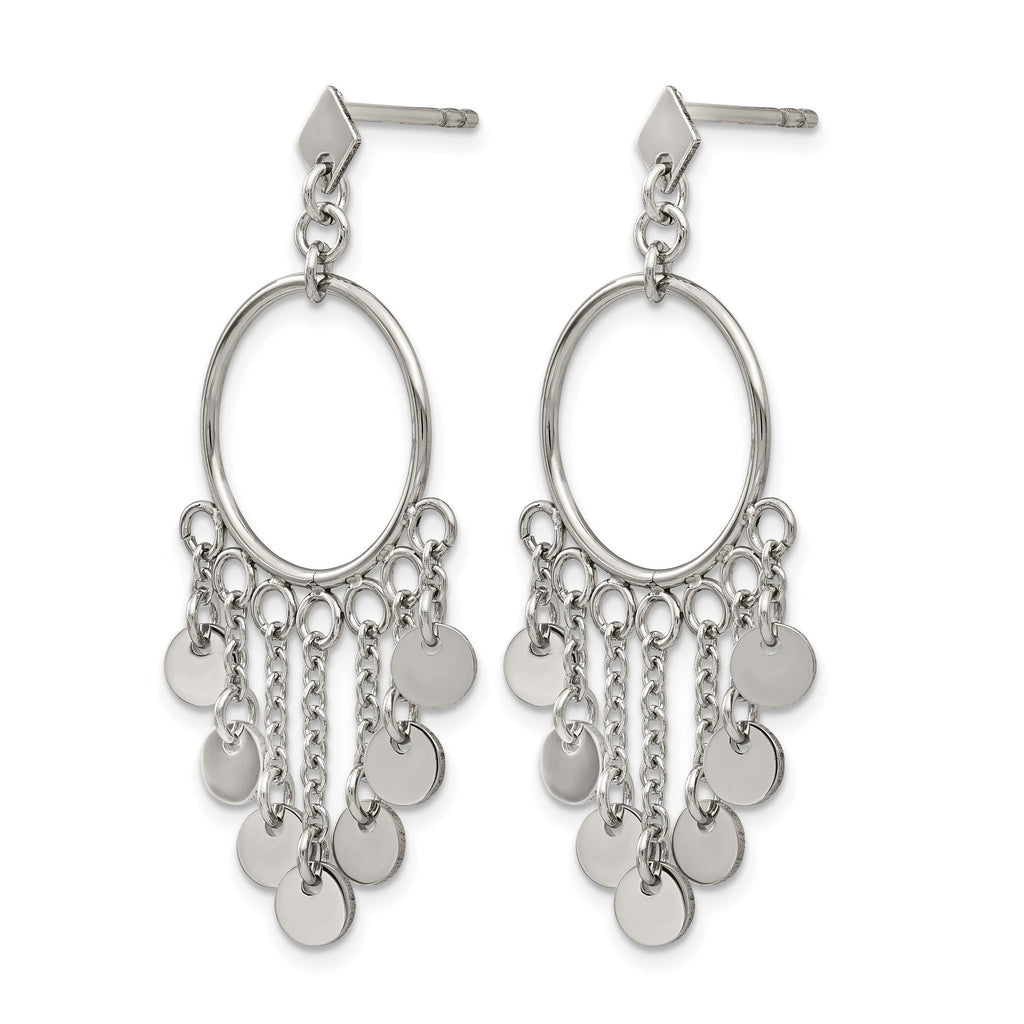 Stainless Steel Polished Drop Dangle Earrings for Women
