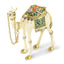 Luxury Giftware by Jere Pewter Bejeweled Crystals Gold-tone Enameled FAISAL White Camel Trinket Box with Matching 18 Inch Necklace