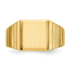 14k 10.0x8.5mm Open Back Men's Signet Ring