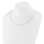 Sterling Silver Rhodium-plated Adjustable .95mm Box Chain