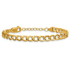 1/20 14K Gold Filled 5.40mm Flat Curb with ext. Bracelet