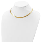 Sterling Silver Flash Gold-plate Reversible 5.75mm Cubetto Chain