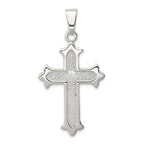 Sophia Jewelers Sterling Silver Cross Pendant with Polished Textured Design