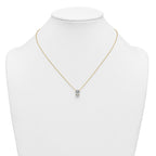 14k 2 carat Lab Grown Diamond VS+ F+ Oval Complete Four Prong 18 inch Pendant Necklace