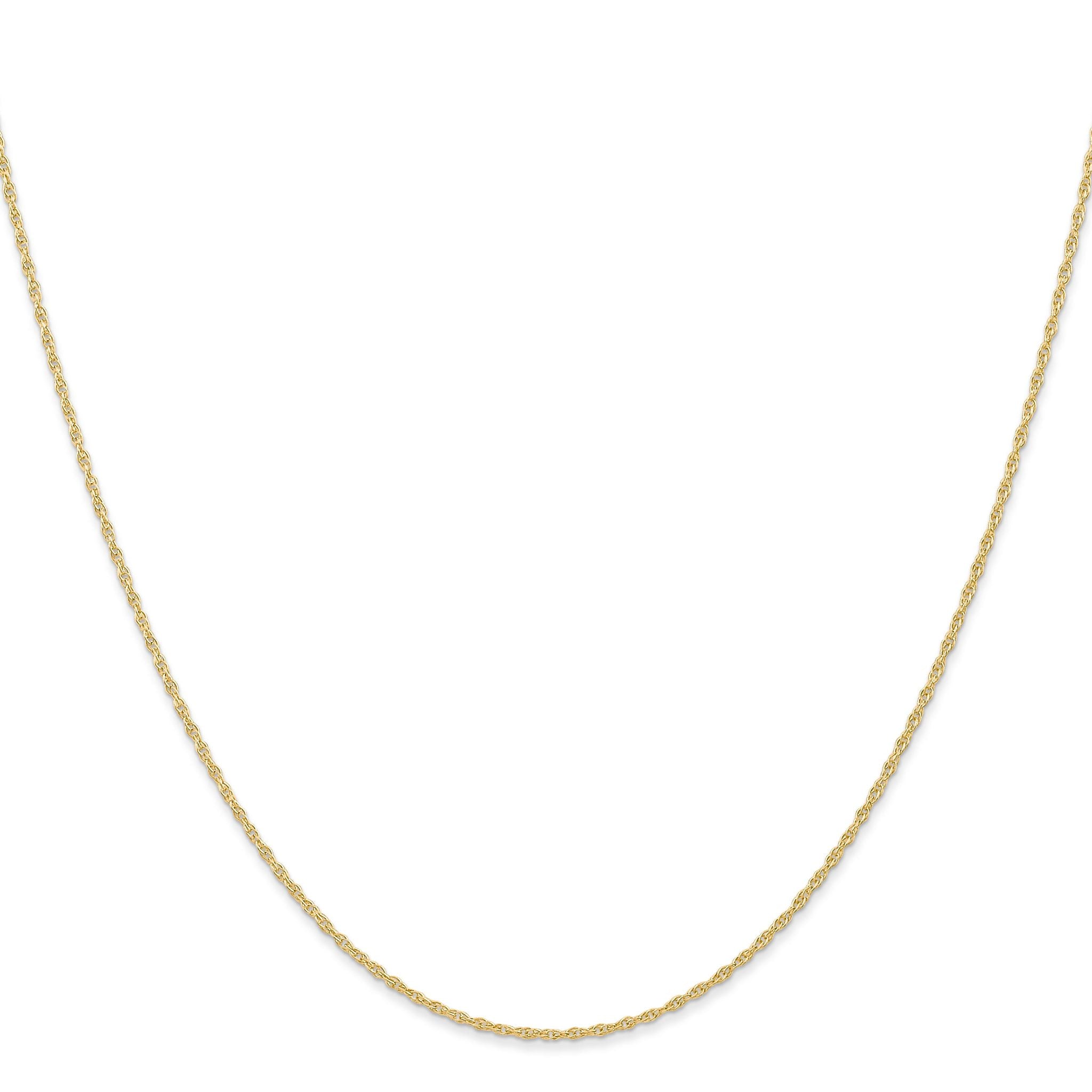 Women's 14K Yellow Gold Solid Carded Chain Necklace 0.95mm Secondary image