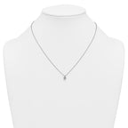 14k White Gold 1/2 carat Lab Grown Diamond VS+ F+ Pear Complete 18 inch Four Prong Pendant Necklace