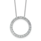 14k White Gold 2 carat Lab Grown Diamond VS/SI+ G+ Complete 18 inch Circle Slide Necklace