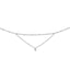 Sterling Silver Rhodium-plated CZ Beaded With  4in ext. Choker