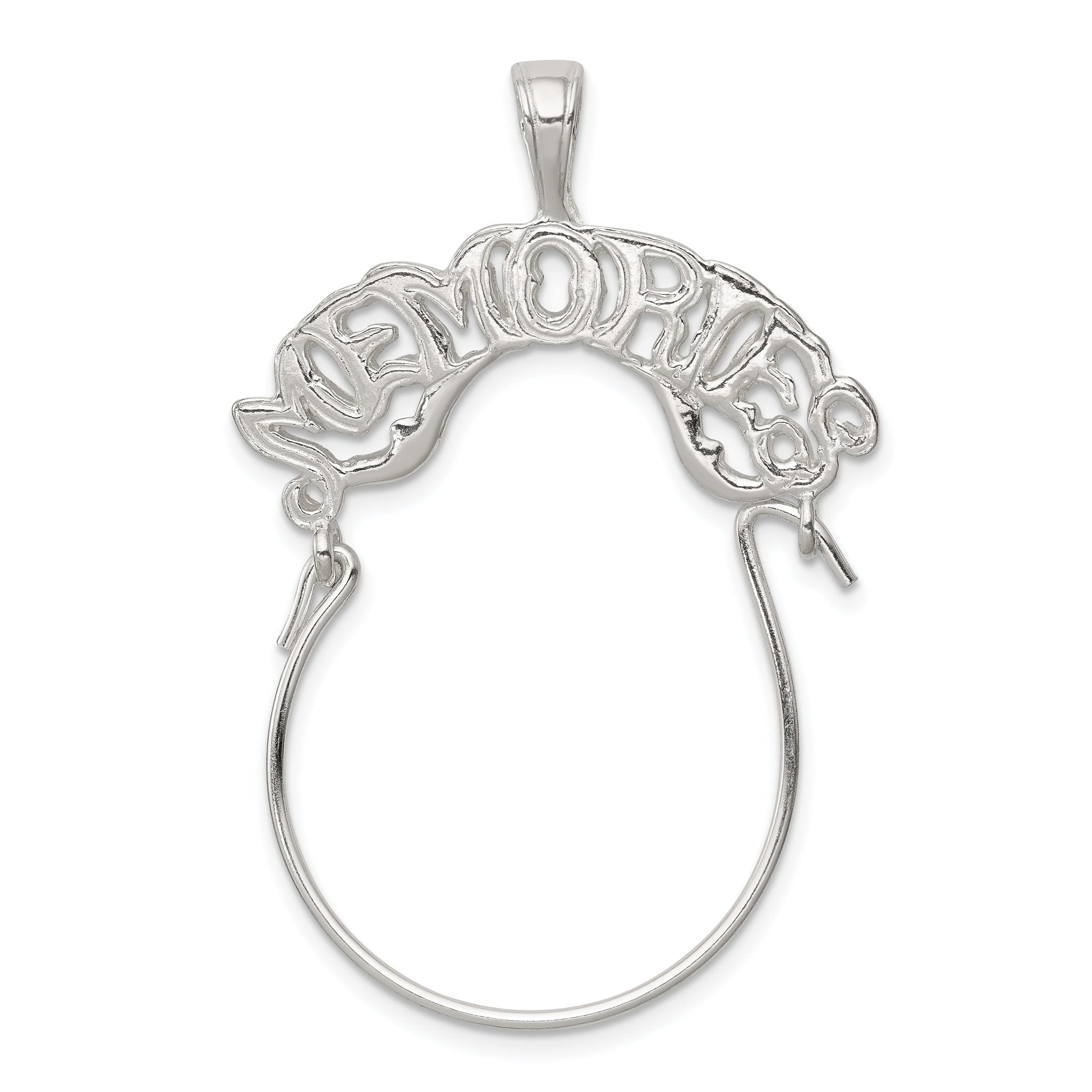 Sterling Silver 925 Charm Holder with Polished Anti-Tarnish Finish Main image