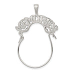 Sterling Silver 925 Charm Holder with Polished Anti-Tarnish Finish