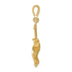 14K Gold Men's Monkey Charm Pendant Elegant Themed Jewelry
