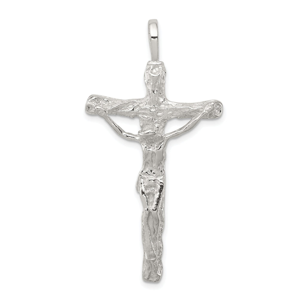 Sterling Silver 925 Crucifix Pendant with Polished Anti-Tarnish Finish