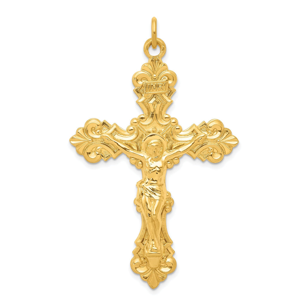 Sophia Jewelers 24k Gold-Plated Sterling Silver INRI Crucifix Pendant