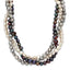 Sterling Silver RH 6-7mm White/Black/Silver FWC Pearl With 2in ext. Necklace