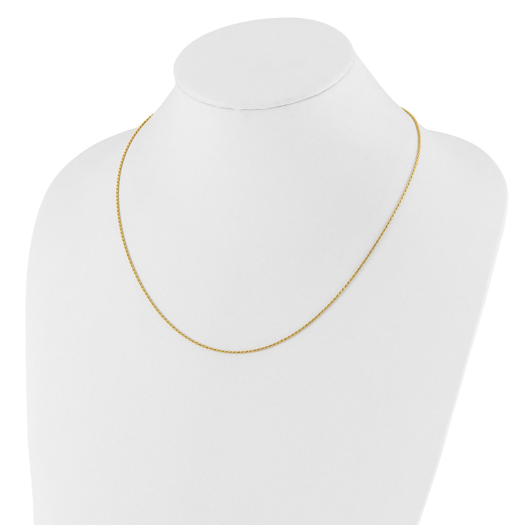 14K Adjustable 1.2mm Diamond Cut Rope Chain