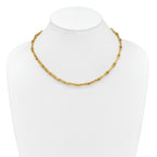 14K Polished Hollow Fancy Link Necklace