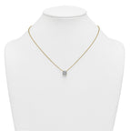 14k 3 carat Lab Grown Diamond VS+ F+ Round Complete Four Prong 18 inch Solitaire Necklace