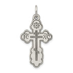 Sophia Jewelers 925 Sterling Silver Orthodox Cross Charm with Polished Finish