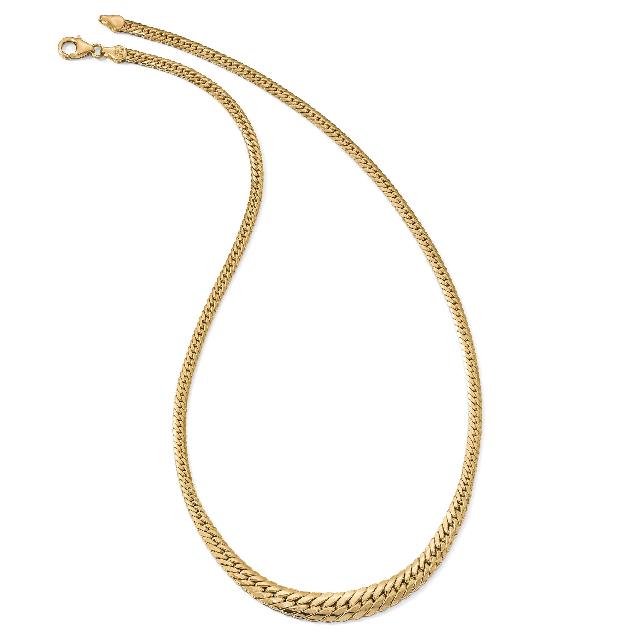 14K Polished Graduated Fancy Link Necklace Secondary image
