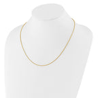 14K Adjustable 1.3mm D/C Wheat Chain