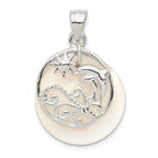 Sterling Silver 925 Dolphin Pendant with Mother of Pearl Elegance