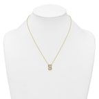 14k 3/8 carat Lab Grown Diamond VS+ F+ Complete Letter S 18 inch Initial Necklace
