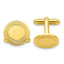 Gold-Plated Round Cuff Links by Kelly Waters