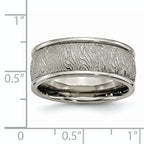 Textured Wedding Band in Titanium, 9mm